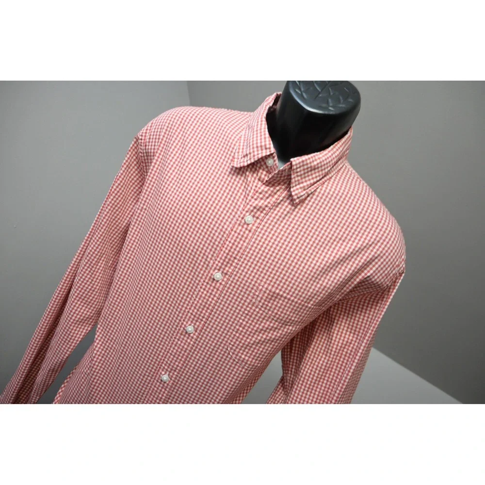 J. Crew Performance‎ Stretch Dress Shirt Men Large Plaid Classic Fit Button Down